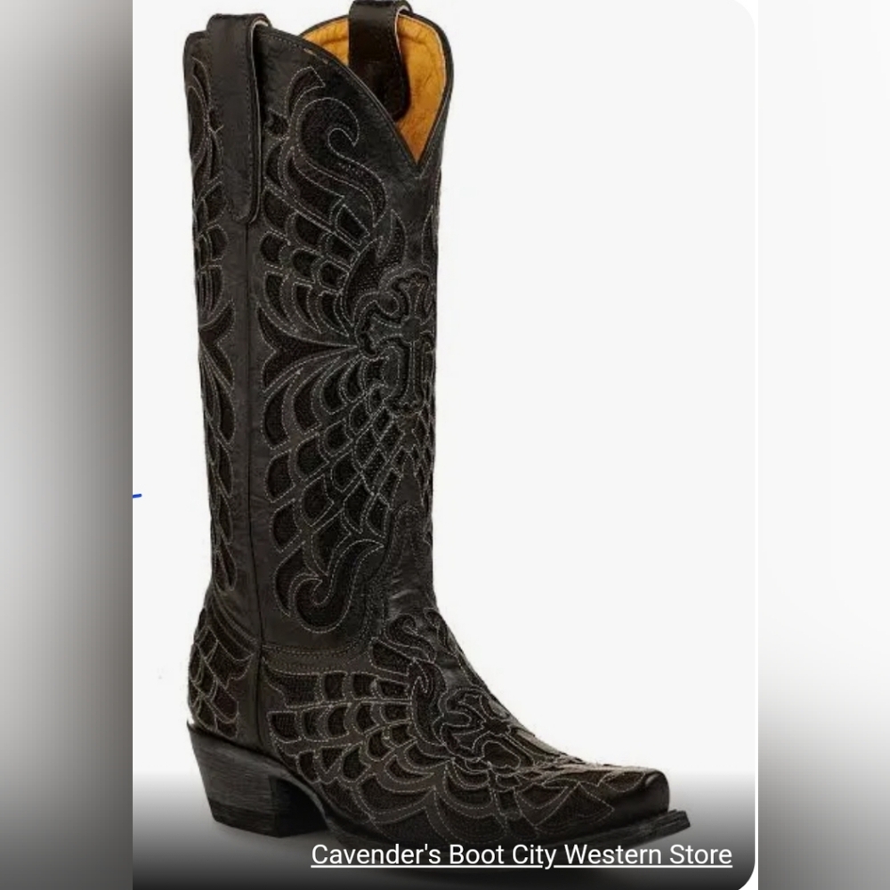 Cavenders New Black Glitter Women Boots 9.5 size